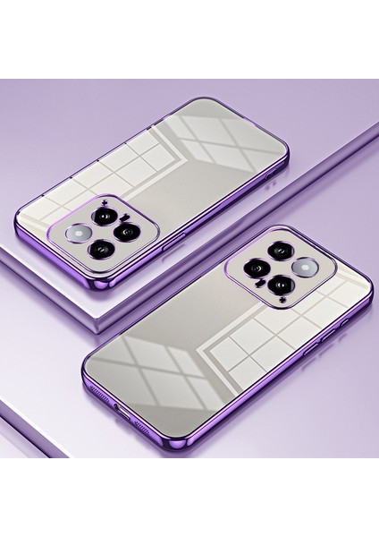 Xiaomi 14 Tpu Için Telefon Kasası Elektrumanlı Çerçeve Koruyucu Kapak-Mor (Yurt Dışından) fiyatları