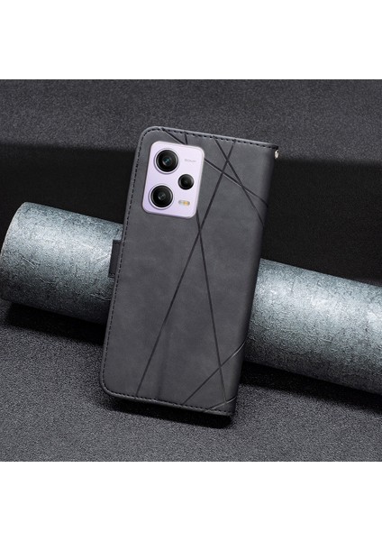 Xiaomi Redmi Için Flip Deri Kılıfı Not 12 Pro 5g/not 12 Pro Hız 5g/poco X5 Pro 5g Telefon Vaka Telefon Cüzdan Stand Kapağı Black (Yurt Dışından)