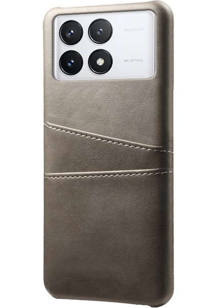 Xiaomi Redmi Için K70E 5g Cep Telefonu Kılıfı Pu+Sert Pc Çift Kart Yuvaları Geri Kapak Grey (Yurt Dışından) fiyatları