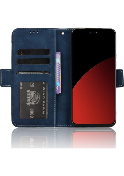 Xiaomi Civi 4 Pro 5g Telefon Kılıfı Için Çoklu Kart Yuvaları Cüzdan Deri Kapak-Mavi (Yurt Dışından) modelleri