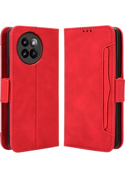 Xiaomi Civi 4 Pro 5g Telefon Kılıfı Için Çoklu Kart Yuvaları Cüzdan Deri Kapak-Kırmızı (Yurt Dışından)
