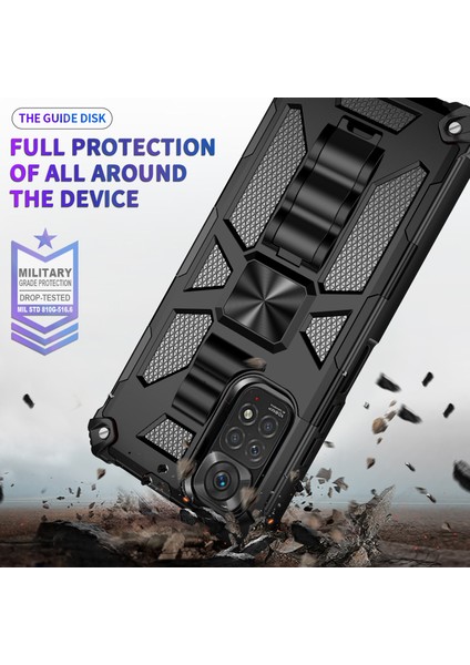 Xiaomi Redmi Için Note 11S 4g/not 11 4g (Qualcomm) Telefon Kılıfı Çekmeye Dayanıklı Iç Tpu+Sert Pc Şok Geçirmez Arka Kapak Kickstand-Black (Yurt Dışından) fırsatları