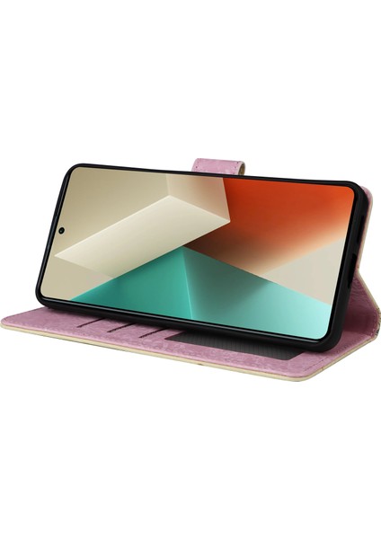 Xiaomi Redmi Note 13 5g Cüzdan Kılıf Için Rfıd Engelleme Lake Deri Kapak-Sarı Papatya (Yurt Dışından) modelleri
