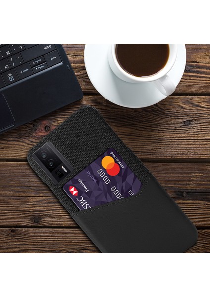 Xiaomi Poco F5 Pro 5g/redmi K60 Pro 5G/K60 5g Pu Deri Kaplamalı Pc Kart Tutucu Kılıf Doku Doku Anti-Slip Telefon Kapak Black (Yurt Dışından) fırsatları