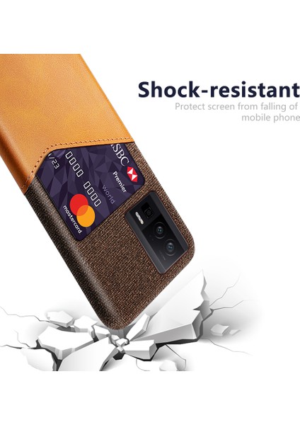 Xiaomi Poco F5 Pro 5g/redmi K60 Pro 5G/K60 5g Pu Deri Kaplamalı Pc Kart Tutucu Kılıf Doku Doku Anti-Slip Telefon Kapak-Por (Yurt Dışından) fiyatları