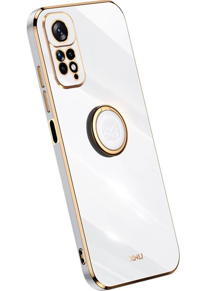 Xiaomi Redmi Için Xinli Elektrapan Telefon Kılıfı Not 11 4g (Qualcomm)/not 11S 4g, Kickstand-White ile Esnek Tpu Kapağı (Yurt Dışından)