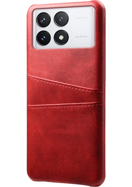Xiaomi Için Redmi K70E 5g Cep Telefonu Kılıfı Pu+Sert Pc Çift Kart Yuvaları Geri Kapak Kırmızısı (Yurt Dışından) fiyatları