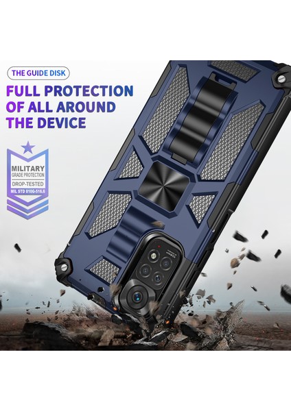 Xiaomi Redmi Için Not 11S 4g/not 11 4g (Qualcomm) Telefon Çantası Çizilmeye Dayanıklı Iç Tpu+Sert Pc Şok Geçirmez Arka Kapak Kickstand-Mavi ile (Yurt Dışından) fırsatları