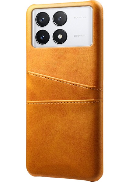 Xiaomi Için Redmi K70E 5g Cep Telefonu Kılıfı Pu+Sert Pc Çift Kart Yuvaları Geri Kapak-Orange (Yurt Dışından) fiyatları