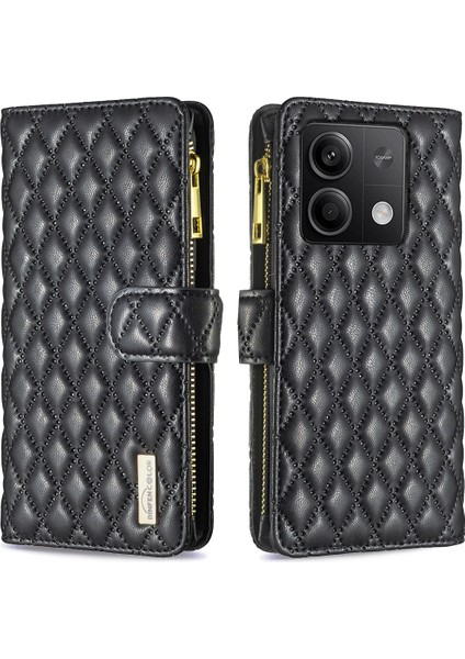 Xiaomi Için Redmi Note 13 4g Durga Deri Flip Fermuar Cep Telefonu Kapak Black (Yurt Dışından)