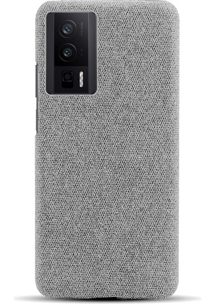 Xiaomi Için Poco F5 Pro 5g/redmi K60 Pro 5G/K60 5g Telefon Kılıfı Düz ​​renk Damla Damla Damlı Sert Pc+Bez Telefon Kapak Light Gri (Yurt Dışından) modelleri
