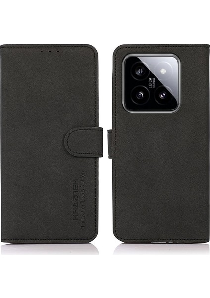 Xiaomi 14 Pro Case Anti-Cratch Telefon Cüzdanı Kapak-Siyah (Yurt Dışından)
