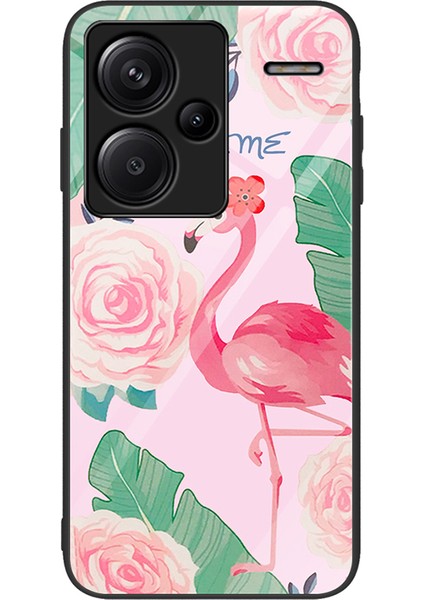 Xiaomi Redmi Note 13 Pro+ 5g Cep Telefonu Kılıfları Için Desen Baskı Temperli Cam+Pc+Tpu Kabuk-Kuş (Yurt Dışından)