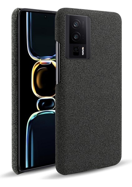 Xiaomi Poco F5 Pro 5g/redmi K60 Pro 5G/K60 5g Telefon Kılıfı Düz ​​renk Damla Damla Damlı Sert Pc+Bez Telefon Kapak Black (Yurt Dışından)