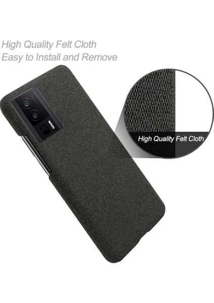Xiaomi Poco F5 Pro 5g/redmi K60 Pro 5G/K60 5g Telefon Kılıfı Düz ​​renk Damla Damla Damlı Sert Pc+Bez Telefon Kapak Black (Yurt Dışından) fırsatları