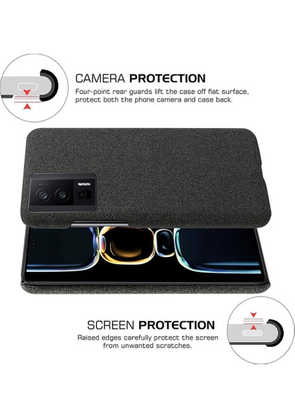 Xiaomi Poco F5 Pro 5g/redmi K60 Pro 5G/K60 5g Telefon Kılıfı Düz ​​renk Damla Damla Damlı Sert Pc+Bez Telefon Kapak Black (Yurt Dışından) indirimleri