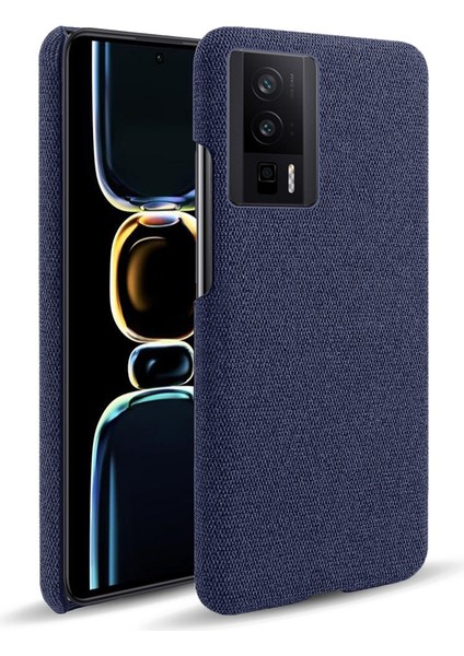Xiaomi Poco F5 Pro 5g/redmi K60 Pro 5G/K60 5g Telefon Kılıfı Düz ​​renk Damla Damla Damlı Sert Pc+Bez Telefon Kapak Mavisi (Yurt Dışından)