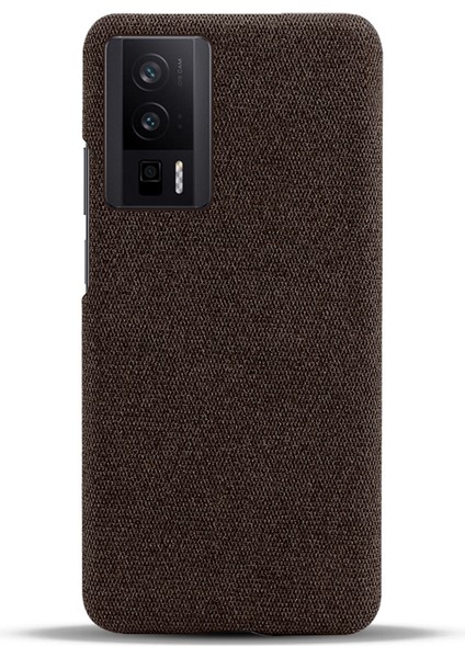 Xiaomi Poco F5 Pro 5g/redmi K60 Pro 5G/K60 5g Telefon Kılıfı Düz ​​renk Damla Damla Damlı Sabit Pc+Bez Telefon Kapak-Kahverengi (Yurt Dışından) modelleri