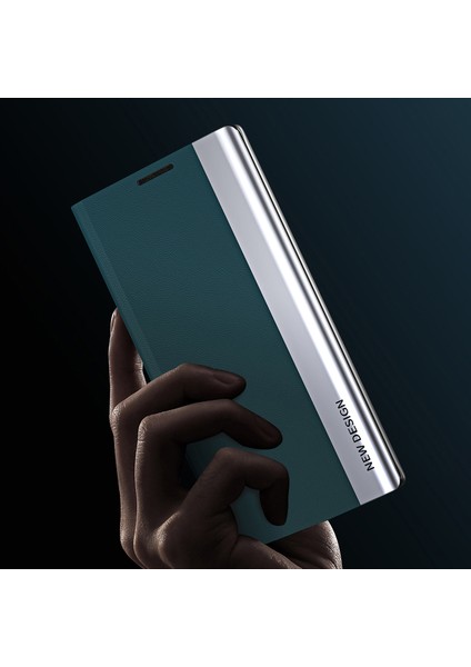 Xiaomi Redmi Note 13 Pro 5g Standlı Kılıf Için Dropproof Pc+Deri Telefon Koruma Kapağı-Sarı (Yurt Dışından)