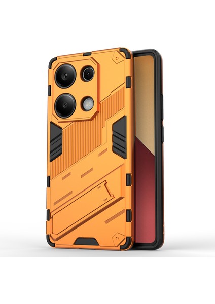 Xiaomi Redmi Note 13 Pro 4g Cep Telefonu Kılıfı Pc+Tpu Arka Kapak, Kickstand-Turuncu Için (Yurt Dışından)