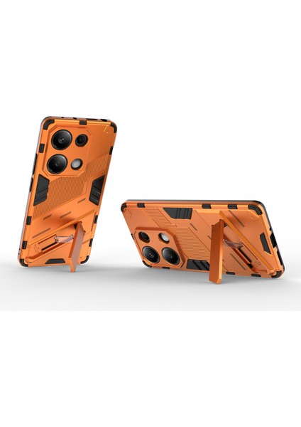 Xiaomi Redmi Note 13 Pro 4g Cep Telefonu Kılıfı Pc+Tpu Arka Kapak, Kickstand-Turuncu Için (Yurt Dışından)