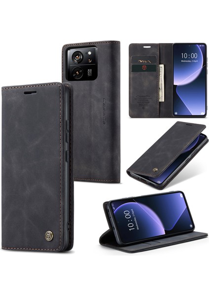 Xiaomi 13T/13T Pro/redmi K60 Ultra Case Pu Deri Folio Stand Telefon Kapak Black (Yurt Dışından)