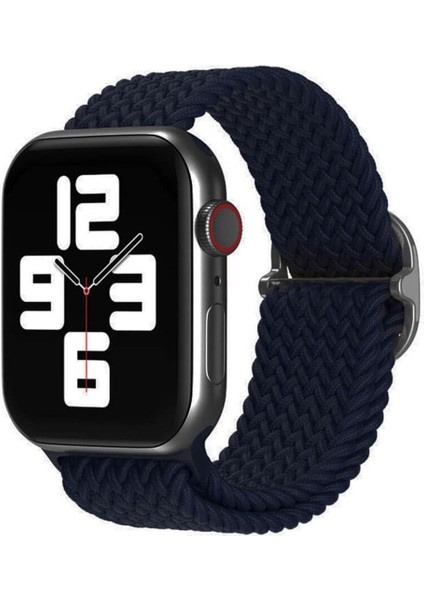 Apple Watch Uyumlu Ultra Solo Loop Hasır Örgü Tokalı Kordon 38 40 41MM