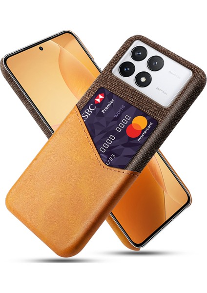 Xiaomi Için Redmi K70 5G/K70 Pro 5g Case Bez Doku Telefon Kapağı Kart Yuvası-Orange ile (Yurt Dışından)