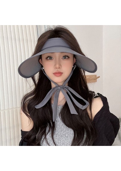 Boş Üst Güneşlik Uv Uv Koruma Plaj Şapkası (Yurt Dışından)