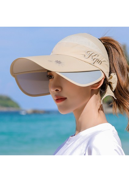 Şapka Kadın Yaz Sivri Şapka Açık Spor Güneş Koruyucu Tenis Şapkası (Yurt Dışından)