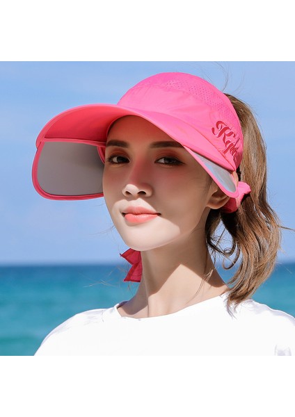 Şapka Kadın Yaz Sivri Şapka Açık Spor Güneş Koruyucu Tenis Şapkası (Yurt Dışından)