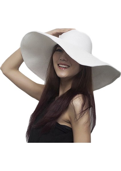 Büyük Kenarlı Hasır Şapka Plaj Şapkası Büyük Kenarlı Şapka Güneş Şapkası Bayan Güneş Şapkası (Yurt Dışından) fiyatları