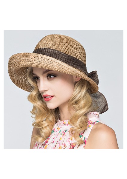 Moda Ilmek Plaj Güneş Şapkası Katlanabilir Kova Şapka (Yurt Dışından)