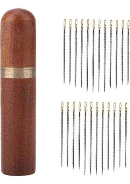 24 Kendinden Ahşap Kutusu Ör Ş Örme Aletleri Brown_golden (Yurt Dışından)