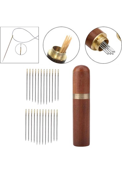 24 Kendinden Ahşap Kutusu Ör Ş Örme Aletleri Brown_golden (Yurt Dışından) modelleri