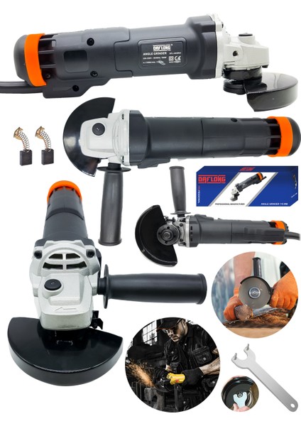 ITL-12S Profesyonel 800 Watt Bakır Sargılı 115 mm Metal Şanzıman Avuç Içi Taşlama Spiral