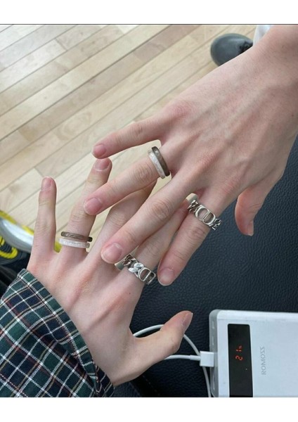 Tekno Trust Krom Kpop Straykıds Hyunlix Hyunjin, Felix Yüzük Gri