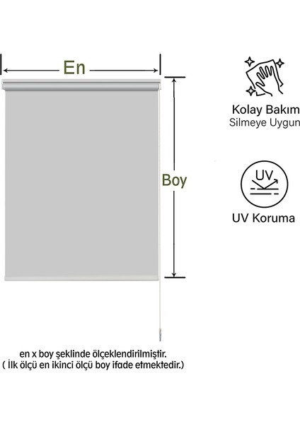 Binbir Perde Binbirperde Düz Gri Stor Perde