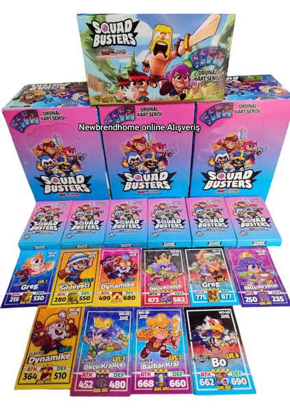 Squad Busters Oyun Kartları (24 Minik Kutu 240 Adet Kart Vardır)