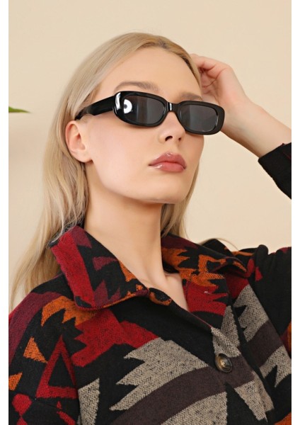 Kare Stil Iki Noktalı Retro Turuncu Kadın Güneş Gözlüğü