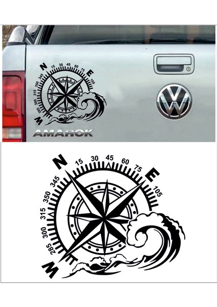 Pusula Dalga Offroad 4x4 Adventure Kamp Araba Oto Motosiklet Karavan Sticker 00067 modelleri