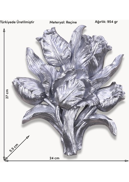 Tulipa Dekoratif Çiçek Gümüş