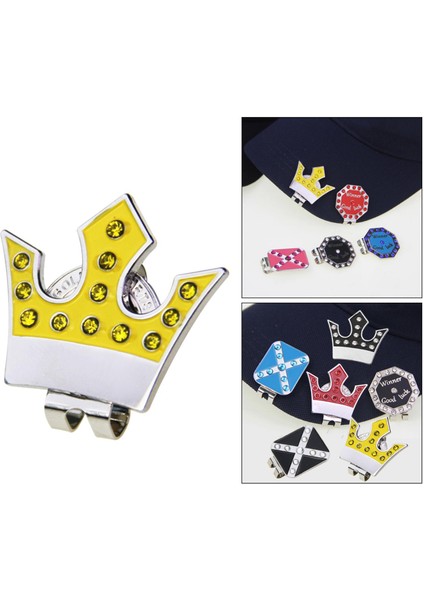 Golf Işaretleyiciler Çıkarılabilir Putt Ş Club Giveaways Taç Sarı (Yurt Dışından) indirimleri
