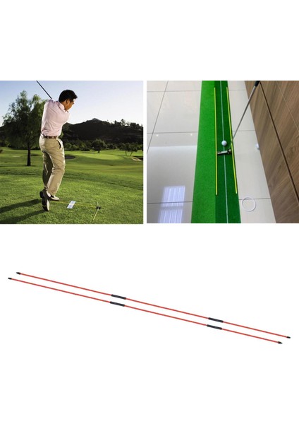 Golf Hizalama Çubukları 2 , Golf Alıştırma Çubukları, Eğ Kırmızı (Yurt Dışından) fırsatları