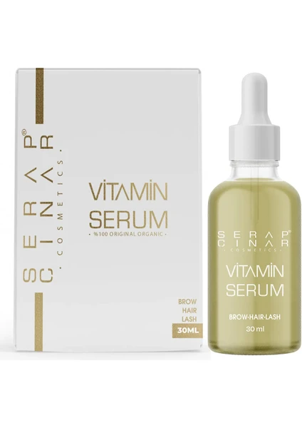 Serap Çınar Kaş & Saç Için Vitamin Serum 30ML - Gürleştirici, Doğallaştırıcı Profesyonel Seru