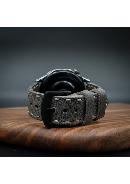 Huawei Watch Gt Uyumlu Ultimate Delikli Gri 22MM Saat Kordonu fiyatları