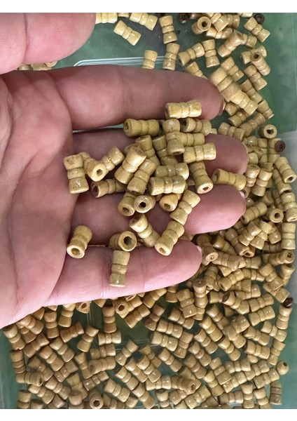 1 cm 30 Adet Oyma Ahşap Takı Boncuğu