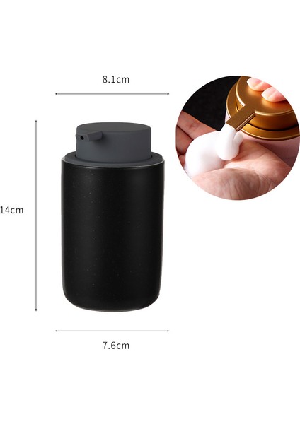 STIL25 Tarzı 400 ml Basit Seramik Köpük Şişe Itme Tipi Iskandinav Tarzı Köpük El Sabunu Dispenseri Şişe Temizleyici Taşınabilir Sıvı Alt Şişe (Yurt Dışından)