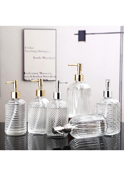 F Tarzı 400 Nl 400 ml Vintage Cam Manuel Basınçlı Sıvı Sabunluklar Büyük Kapasiteli Kaymaz Depolama Şişe Aksesuarları Ev Banyo Için (Yurt Dışından) modelleri