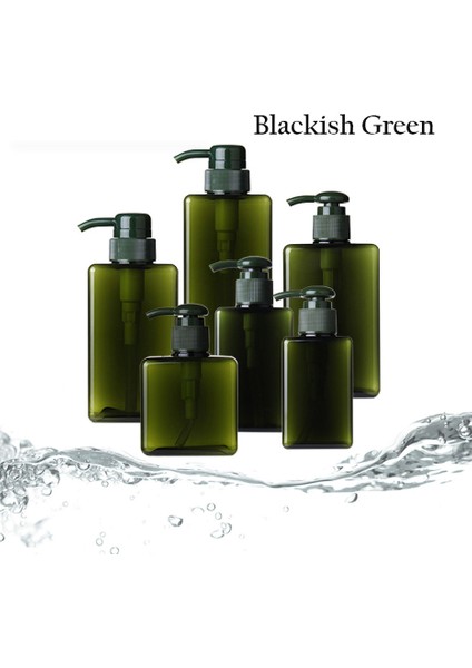 Yeşil Stil 650ML Doldurulabilir Duş Sabunu Dispenseri Siyah Boş Şişe Şampuan Kremi Duş Jeli Dispenseri Kabı Boş ml (Yurt Dışından)